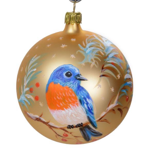Picture of "Bluebird" Hand Painted Christmas Ball