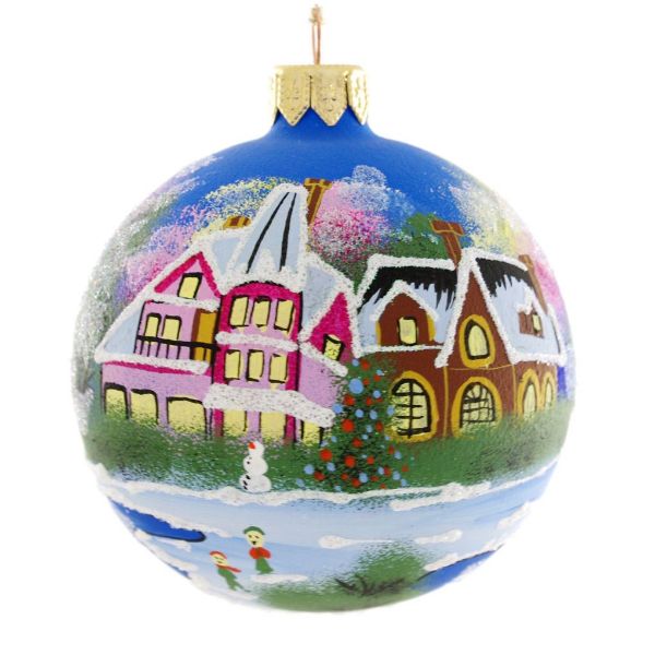 Picture of "Christmas Countryside" Hand Painted Christmas Ball.