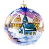 Picture of "First Snow in Town" Hand Painted Christmas Ball. Made in Ukraine.