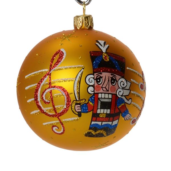 Picture of "Nutcracker" Glass Christmas Ornament.