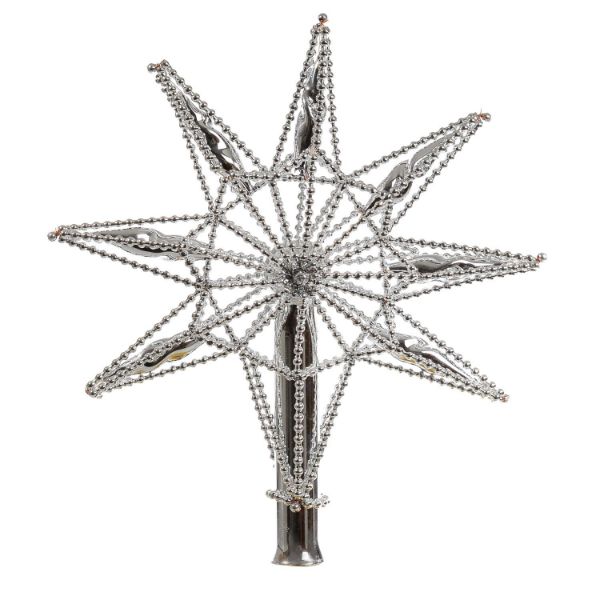 Picture of "Star" Silver Glass Christmas Tree Topper