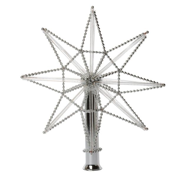 Picture of "Star" Silver Glass Christmas Tree Topper N1