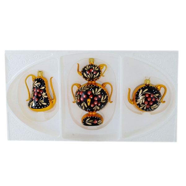 Picture of "Tea Time" Glass Christmas Ornament Set