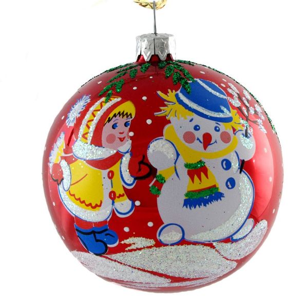 Picture of "Winter Fun" Glass Christmas Ornament