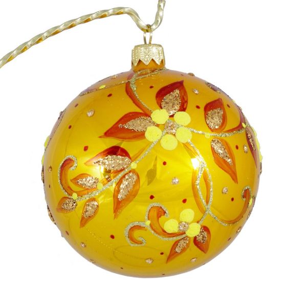 Picture of "Zlata" Hand Blown Glass Christmas Ball Ornament
