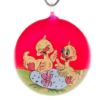 Picture of "Baby Ducks" Hand Painted Glass Easter Medallion Ornament.