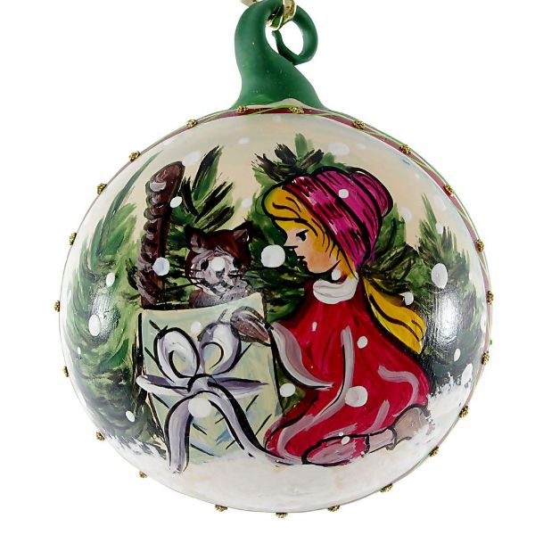 Picture of "Christmas Presents" Hand Painted Christmas Ball No.2
