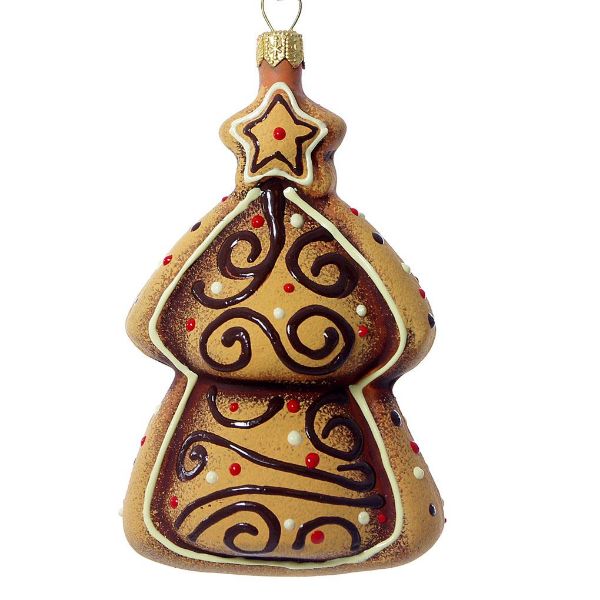 Picture of Christmas Tree Gingerbread Cookie Glass Christmas Ornament