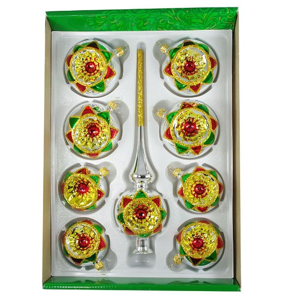 Picture of "Harlequin" Christmas Ornament Set