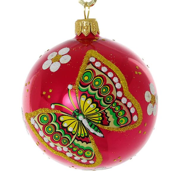 Picture of "Meadow" Christmas Ball Ornament (Red)