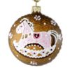Picture of "Rocking Horse" Medallion - Hand Painted Christmas Ornament.