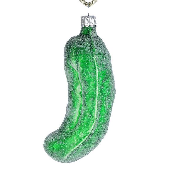 Picture of Glass German Pickle (green matte, with pearls)