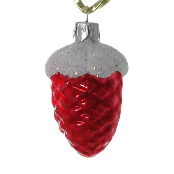 Picture of Half Silvered Mini Pinecone (red)