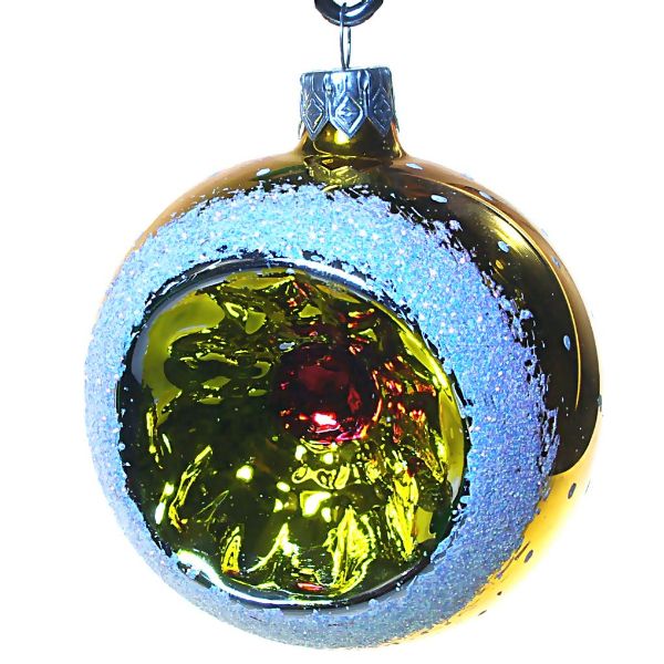 Picture of Reflector Glass Christmas Ball (glossy yellow)