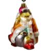 Picture of Santa Gorilla Glass Christmas Ornament (Orange Robe)