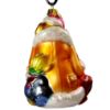 Picture of Santa Gorilla Glass Christmas Ornament (Orange Robe)