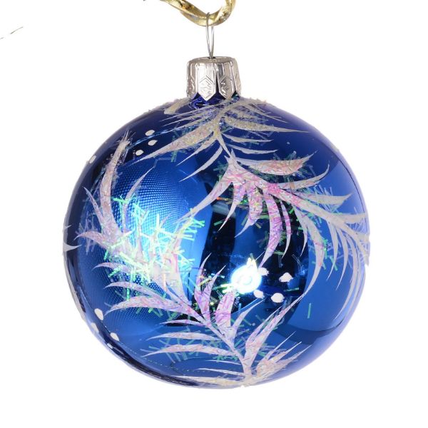 Picture of "Twig" Blue Glass Christmas Ball Ornament