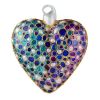 Picture of "Wave" Glass Multicolored Heart Hand Painted Christmas Ornament. Limited edition.