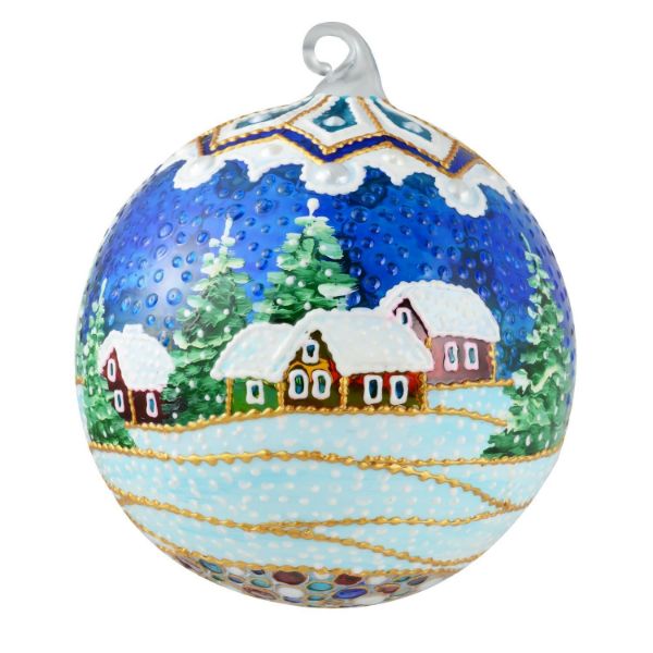 Picture of "Christmas Town" Hand Painted Christmas Ornament. Limited edition