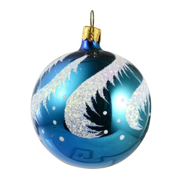 Picture of "Coniferous" Glass Christmas Ball Ornament (blue)