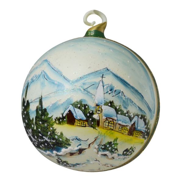 Picture of "Swiss Winter" Collection Hand Painted Christmas Ball No.2 (Austria)