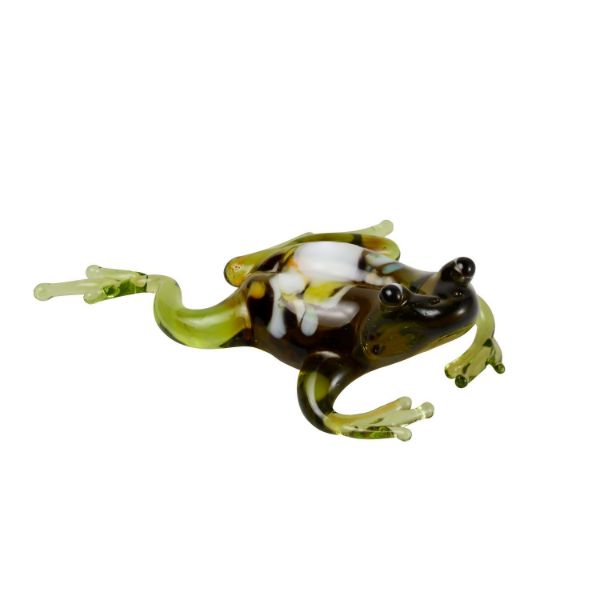 Picture of Hand Blown Glass Lampwork Collectible Miniature Frog Figurine