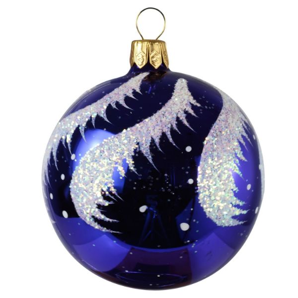 Picture of "Coniferous" Glass Christmas Ball Ornament (purple)