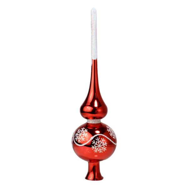 Picture of "Altair" Red Glass Christmas Tree Topper