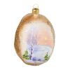 Picture of Hand Made Glass Christmas Ornament "Watercolored Hedgehog"