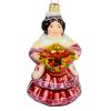 Picture of "Lady With A Samovar" Hand-Painted Glass Christmas Ornament