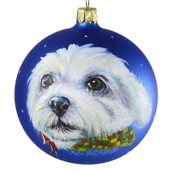 Picture of Maltese Glass Christmas Ball Ornament