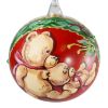 Picture of "Teddy Bear Family" Hand Painted Christmas Ball (Austria)