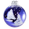 Picture of "Merry Christmas" Glass Christmas Ball Ornament (purple)