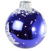 Picture of "Merry Christmas" Glass Christmas Ball Ornament (purple)
