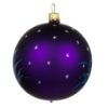Picture of "Cardinals" Hand Painted Glass Christmas Ball Ornament (Purple)