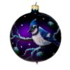 Picture of "Bluejay" Purple Hand Painted Glass Christmas Ball