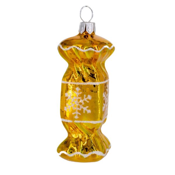 Picture of Glass Christmas Tree Glossy Yellow Candy Ornament