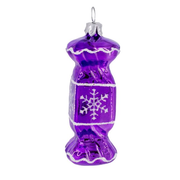 Picture of Glass Christmas Tree Shiny Purple Candy Ornament