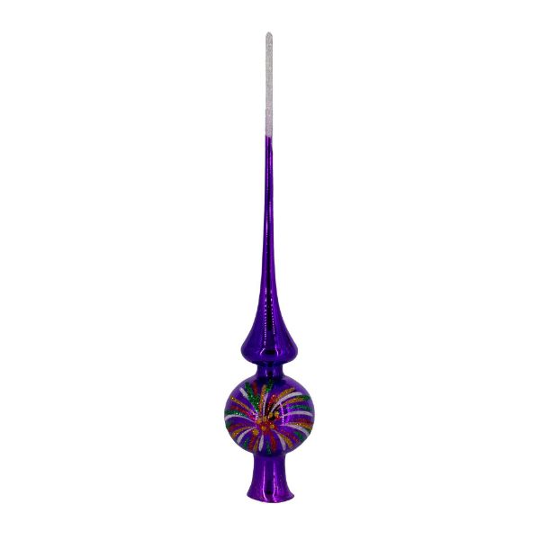 Picture of "Fireworks" Purple Glass Christmas Mini Tree Topper