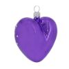 Picture of Purple Heart Hand Painted Mouth Blown Glass  Christmas Tree Ornament