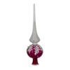 Picture of "Snow Ferns" Pink Glossy Glass Christmas Tree Topper