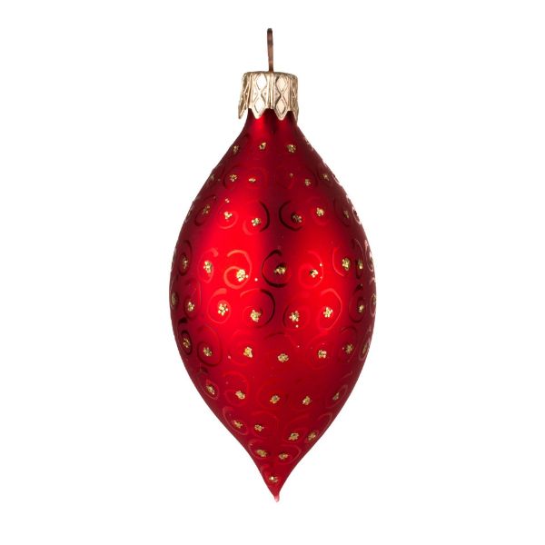 Picture of Red Olive Glass Christmas Tree Ornament