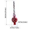 Picture of Twisted Red Matte Glass Christmas Tree Topper