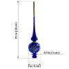 Picture of "Smile" Glass Christmas Mini Tree Topper (blue, glossy)