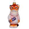 Picture of Symbol of The Year - Baby Tiger With  a Cracker Hand Painted Blown Glass Christmas Tree Ornament
