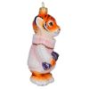 Picture of Symbol of The Year - Baby Tiger With  a Cracker Hand Painted Blown Glass Christmas Tree Ornament