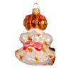 Picture of Doll With Teddy Bear - Hand Painted Glass Christmas Tree Ornament