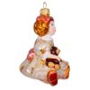 Picture of Doll With Teddy Bear - Hand Painted Glass Christmas Tree Ornament