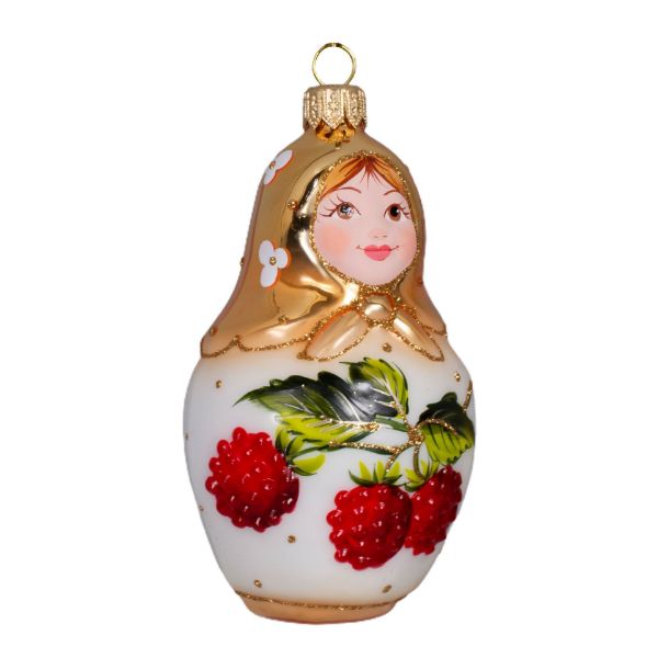 Picture of Matryoshka - Russian Doll Hand Painted Glass Christmas Tree Ornament