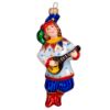 Picture of Circus Musician - Hand Painted Glass Christmas Tree Ornament